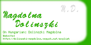 magdolna dolinszki business card
